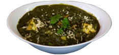 Palak Paneer, a creamy spinach and paneer dish