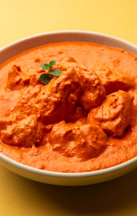 Delicious Butter Chicken at Indian Naan Restaurant